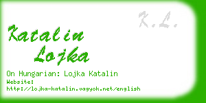 katalin lojka business card